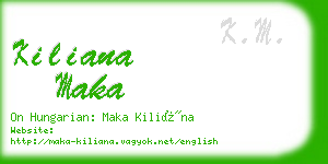 kiliana maka business card